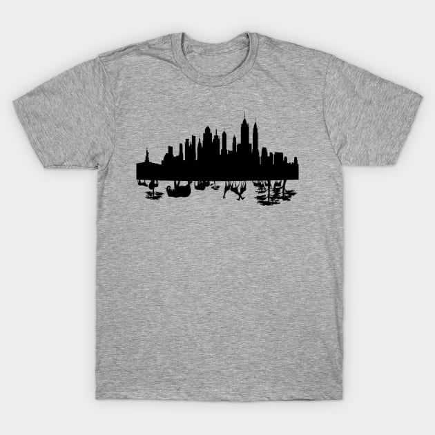 NYC Safari Skyline Silhouette T-Shirt by allison_BUTH